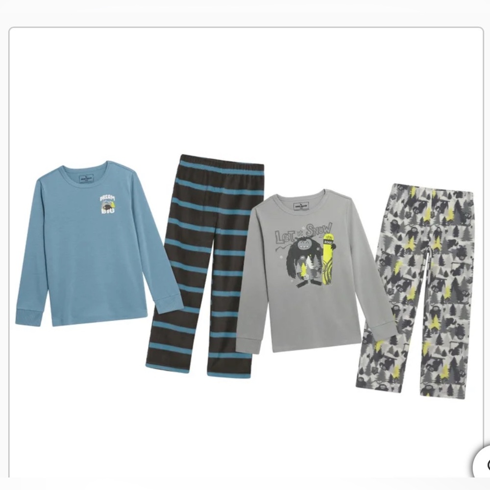 Eddie Bauer Kids Pajama Set - Blue and Gray - Picture 3 of 5